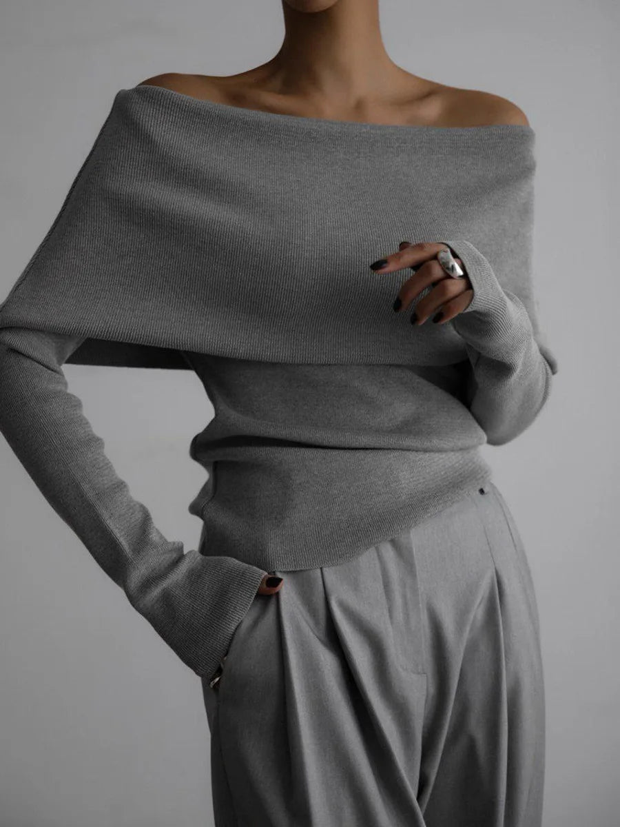 InMyEndz Queens Off-Shoulder Knit – Street Luxe Pullove