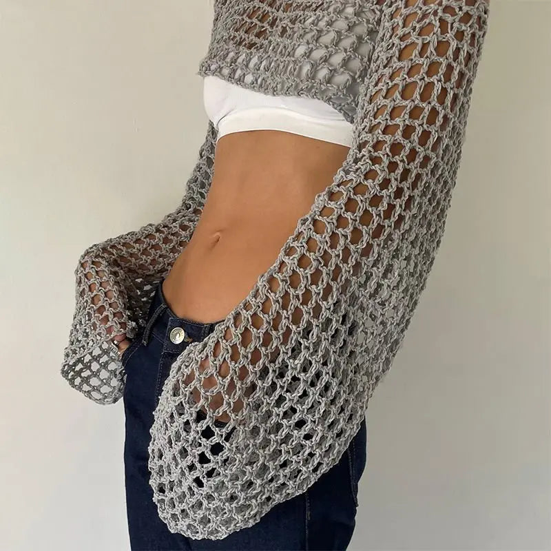 InMyEndz Queens Crochet Crop – Summer Mesh Heat