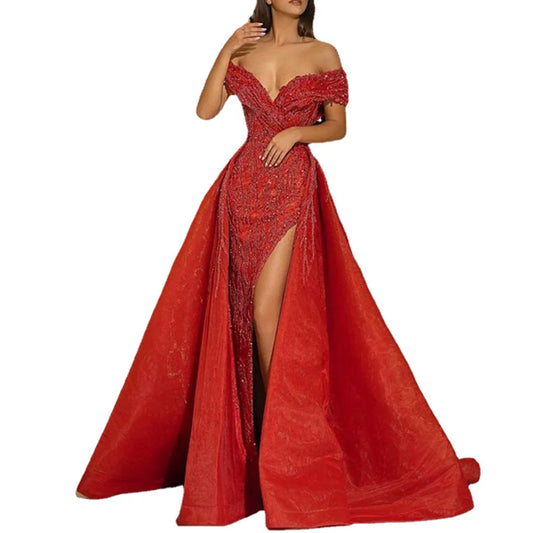 InMyEndz Queens Gold Slit Gown – Street Luxe Explosion