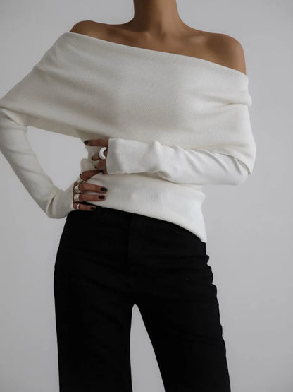 InMyEndz Queens Off-Shoulder Knit – Street Luxe Pullove